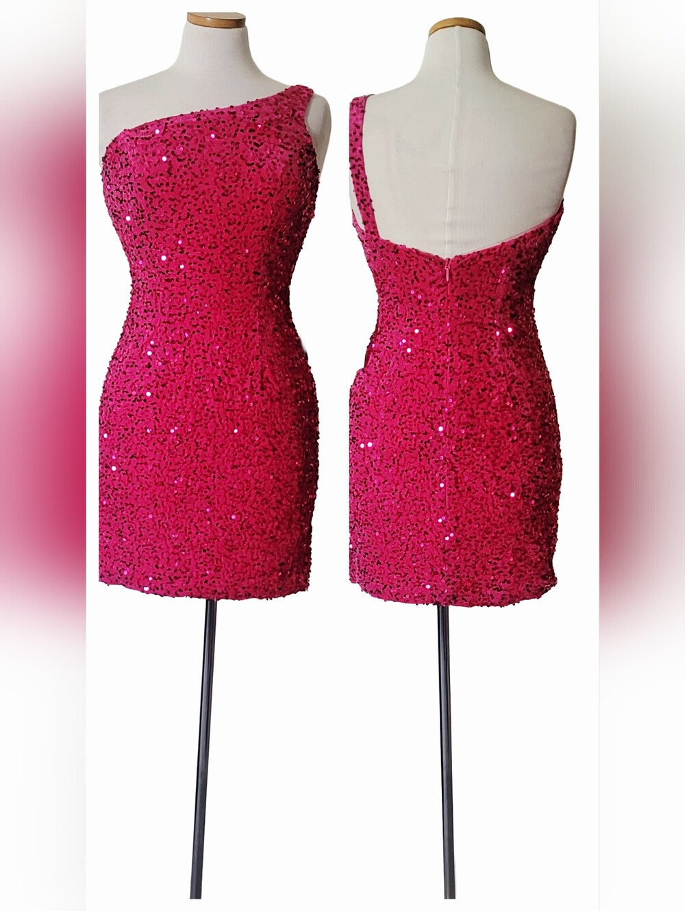 Wear Your Love One Shoulder Velvet Sequins Date Night Ladies Night Out Dress